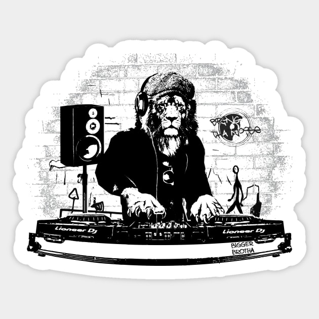 The Lion King of The Decks (Bring Tha Noise DJ) Sticker by BiggerBrotha